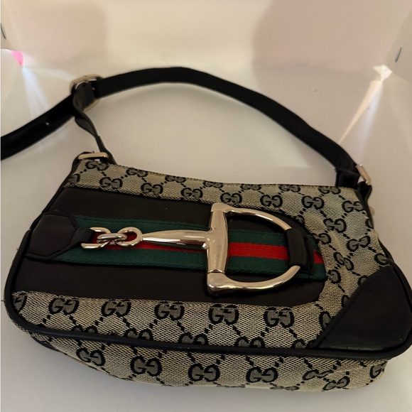 Gucci Handbags - Gucci Monogram Hasler Pochette Brown